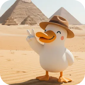 Flappy the duck travelling in Egypt